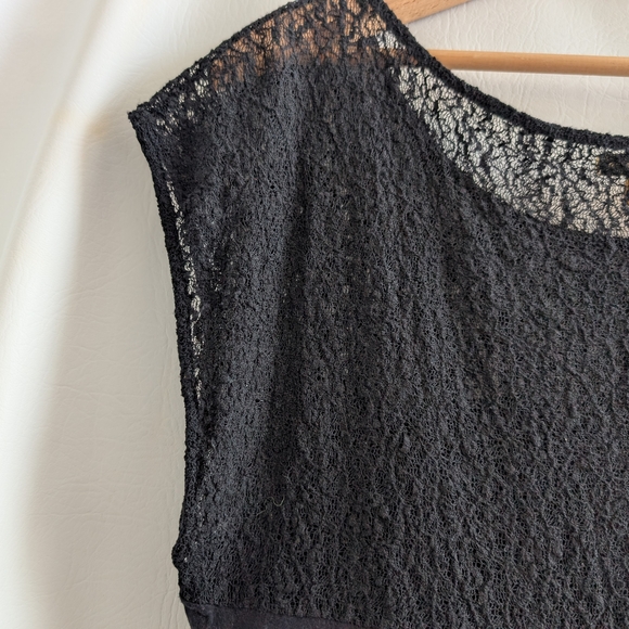 Leifsdottir Black Lace Pullover Sleeveless Top - L - Picture 10 of 15